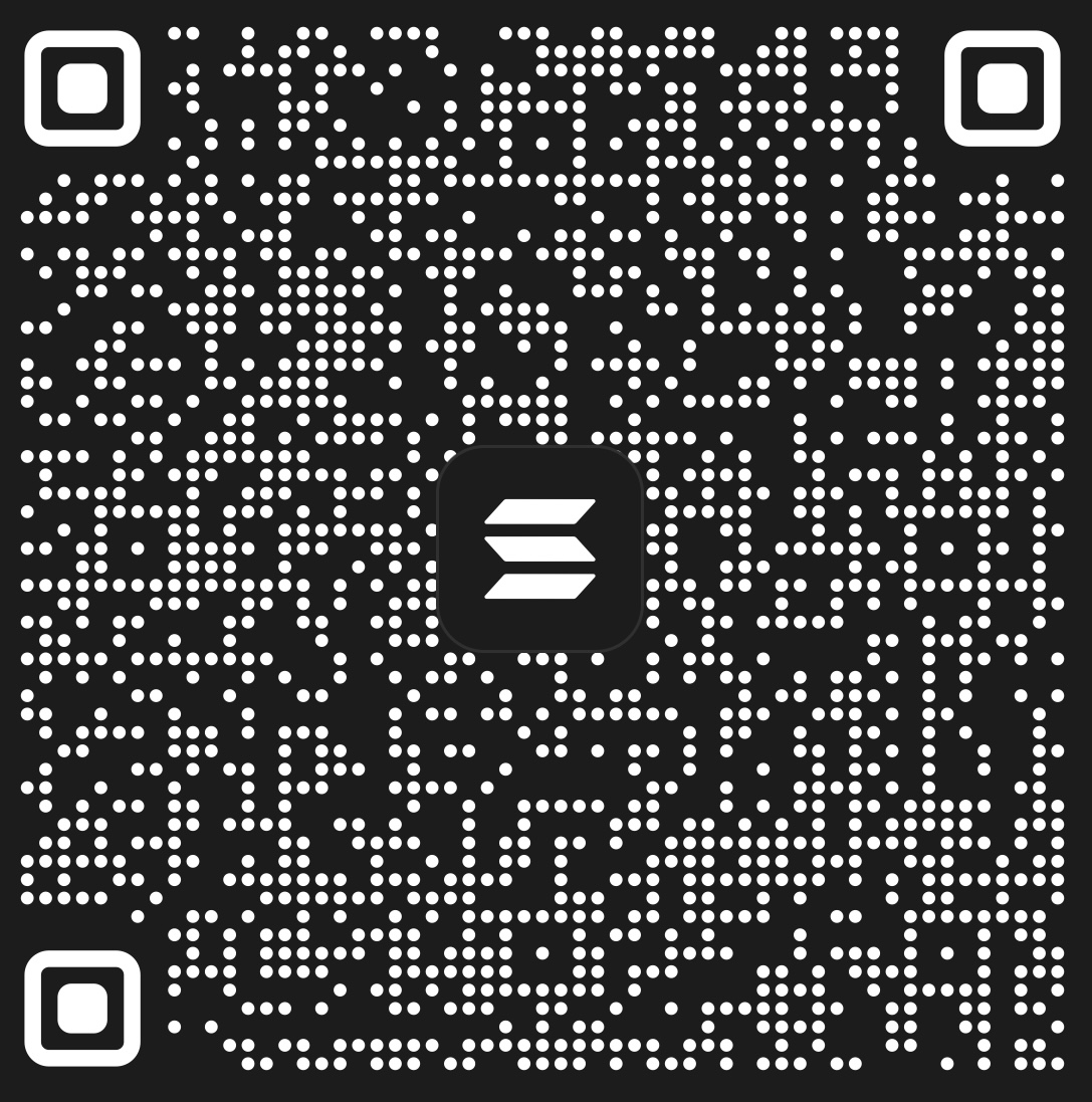 Solana donation wallet QR code